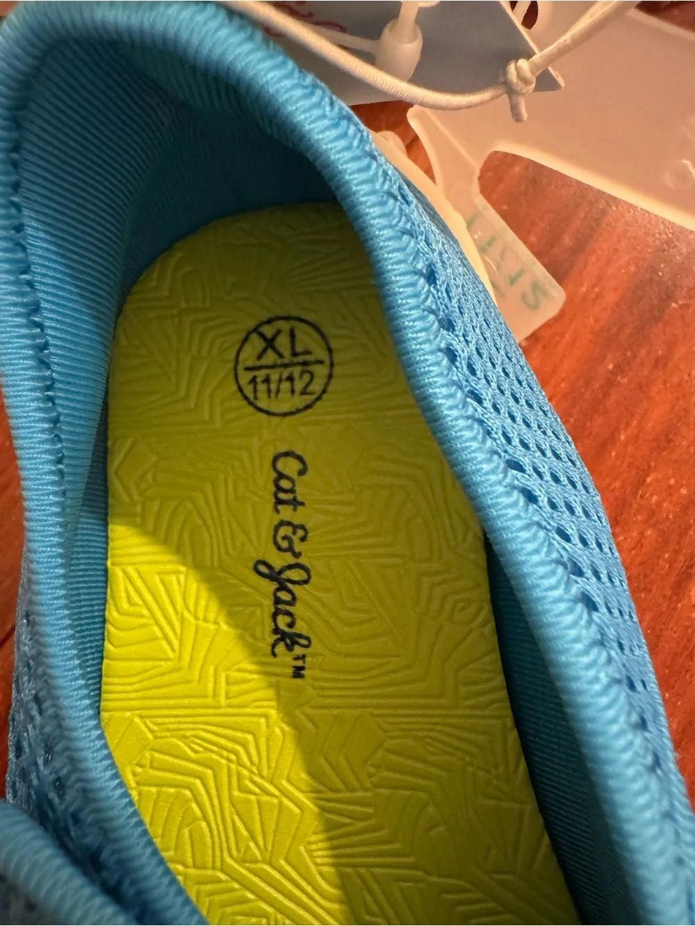 NWT Kid’s Cat & Jack Light Blue Mesh Water Shoes. Size 11/12